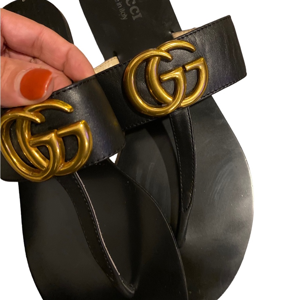 Leather thong sandal Authentic Gucci made in Italy size 40